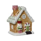 2/A Glazed Christmas House Deco, 15cm