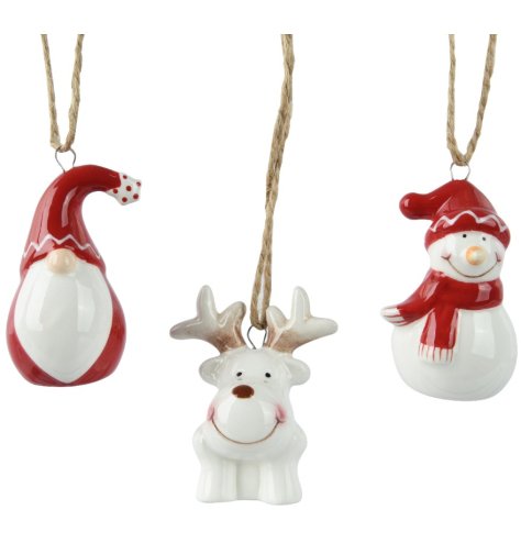 3/A Tree Decoration Hanger in Santa, Reindeer & Snowman 