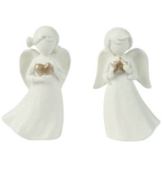 2/A Angel Statue with Heart & Star, 11.6cm