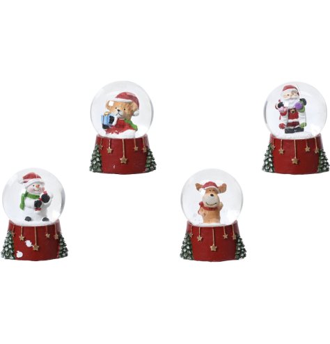 4/A Snowman, Teddy, Santa, Reindeer, Snow globe