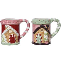 Fun festive nutcracker house mugs