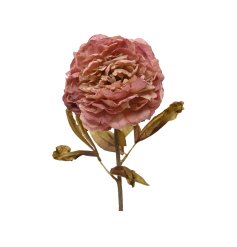 Peony Flower Dark Pink on Stem, 75cm