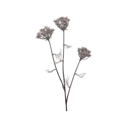 73cm Frosted Silver Allium Stem