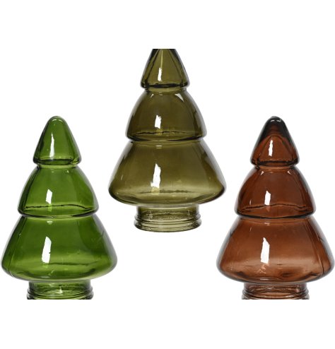 3/a Glass Xmas Trees