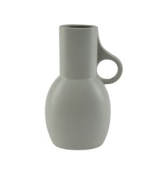 Stoneware Vase in Grey 13cm