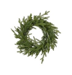 Add festive flair to your holiday decor with this charming plastic wreath from Norway. Perfect for Christmas!