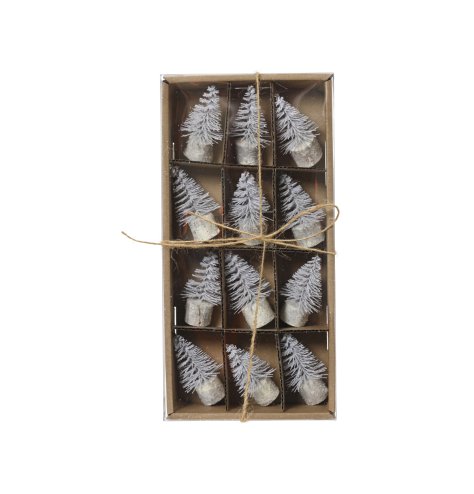 6.5cm Silver Tree Decorations PK12