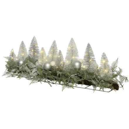 Indoor Snowy Tree LED Table Centrepiece, 90cm