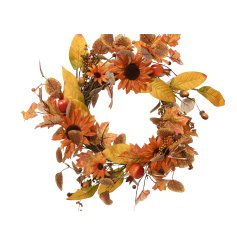Enhance any space with our Autumn Foliage Wreath! A lovely touch of seasonal beauty that adds vibrant color.