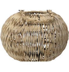 Round Ball Weaving Rattan Lantern, 14cm