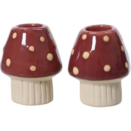 Set of Mushroom T-Light Holders