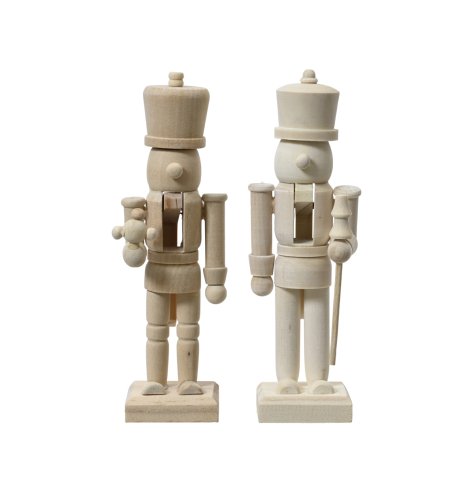 12.5cm Natural Wooden Nutcrackers 2/a