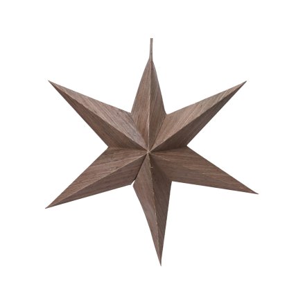Wood Effect Paper Star, 30cm