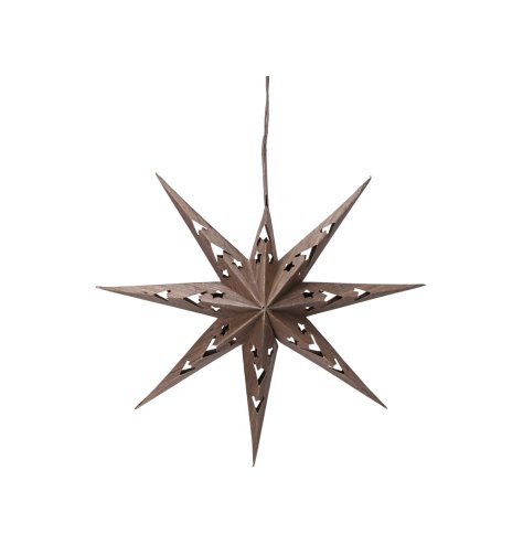 Wooden Style Decorative Paper Star, 30cm