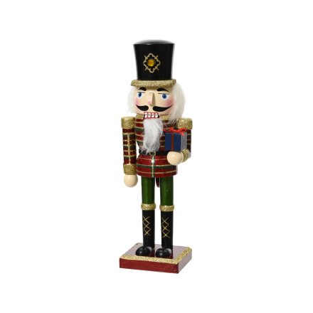 2/A Wooden Glitter Nutcracker, 25cm 