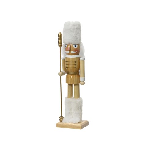 50cm White Fur Nutcracker 