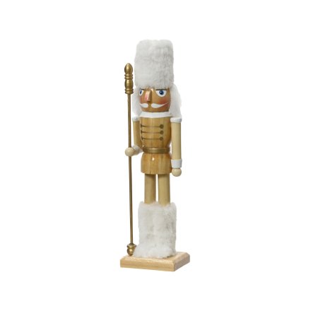 Nutcracker w/ White Fur Hat & Boots 38cm