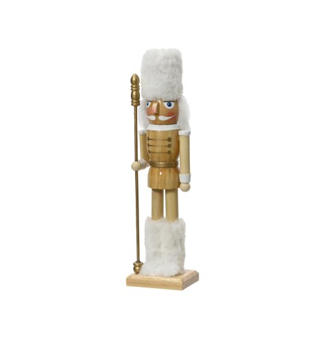 White Fur Nutcracker 25cm