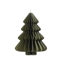 Green Champagne Painted Edge Paper Tree Decoration, 8cm