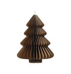 Hanging Brown w/ Champagne Edge Paper Tree Deco, 20cm