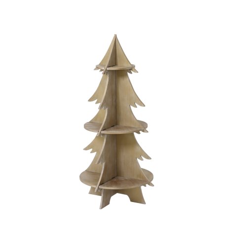 Wood Christmas Tree Display, 109cm