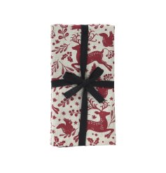 Elevate your holiday table with these cotton reindeer napkins, perfect for adding a touch of elegance 