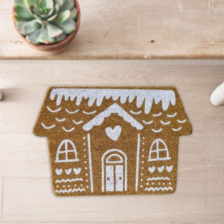 Gingerbread House Doormat, 60cm