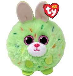 Kiwi the fluffy bunny, part of the Beanie Balls collection. 