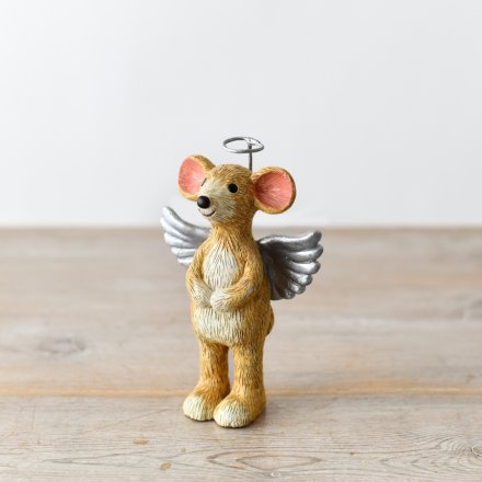 Halo Angel Mouse Ornament, 11.8cm