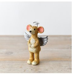 Resin Angel Mouse, 11.8cm