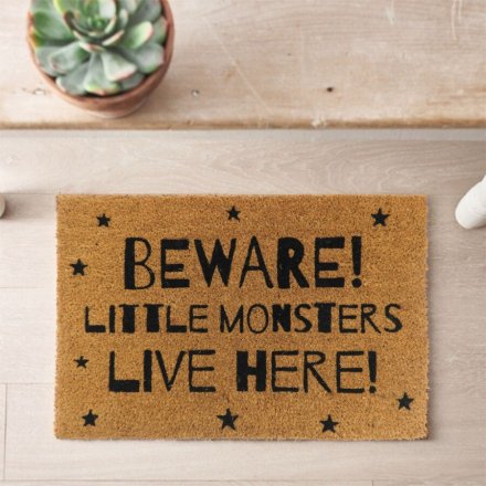 Beware Little Monster Doormat, 60cm