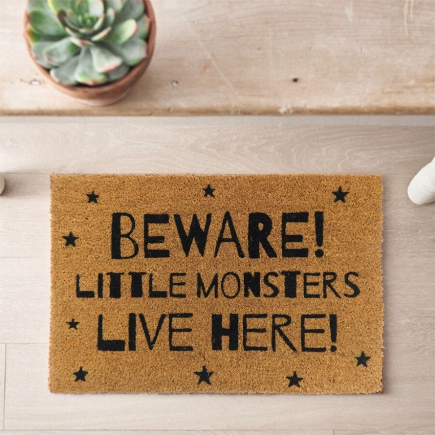 Doormat - Beware Little Monsters, 60cm