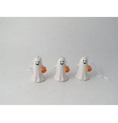 Ghost with Pumpkin Tree Decoration