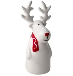 Reindeer with Xmas Scarf Deco, 10.5cm