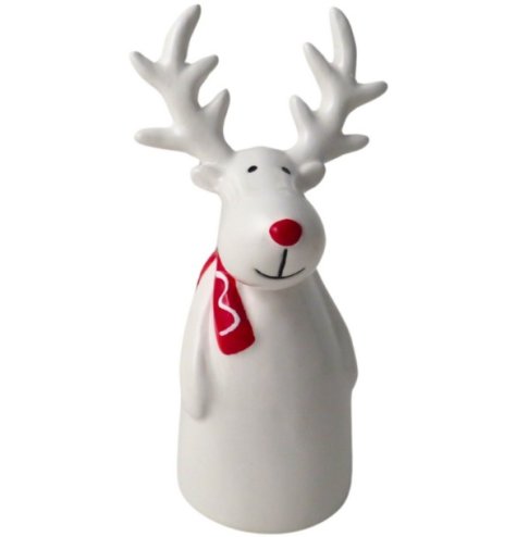 Bring holiday cheer to your decor with this charming standing reindeer perfect addition to your Christmas collection