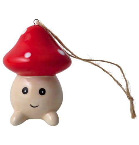 Add a touch of enchantment to your tree with this charming mushroom hanger!