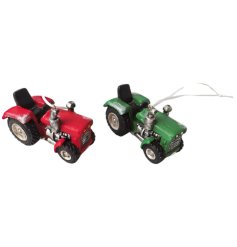 2/A Tractor Tree Decoration, 8.5cm