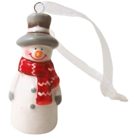  7cm Snowman Bell Tree Decoration