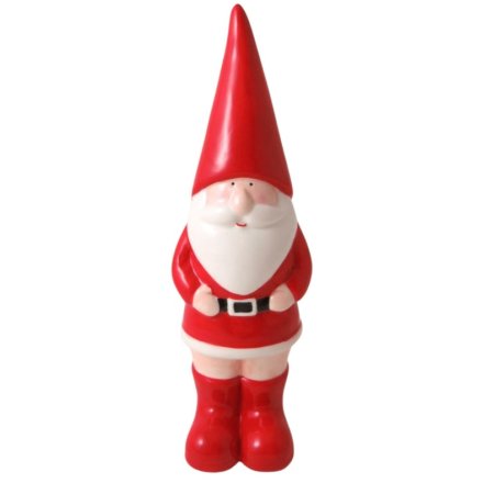 Xmas Santa in Boots Standing Deco, 17cm