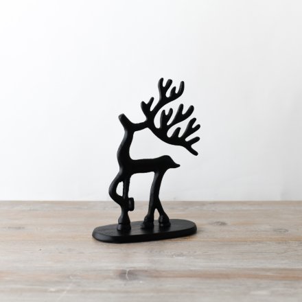 Standing Black Reindeer, 20cm