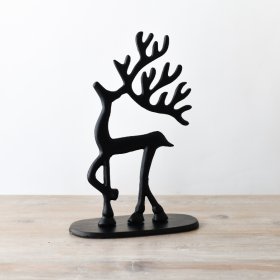 Elevate your holiday decor with our sophisticated Black Reindeer ornament - a stunning addition to any festive display