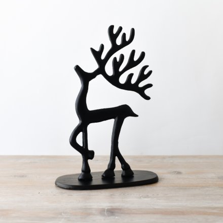Black Reindeer Ornament, 30cm