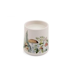 Bring the outside in with this woodland mushroom themed candle pot.