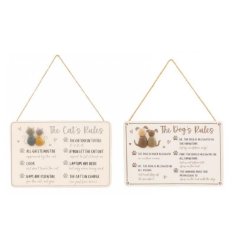 Dog and cat hanging plauque an ideal gift for dog lovers and dog owners