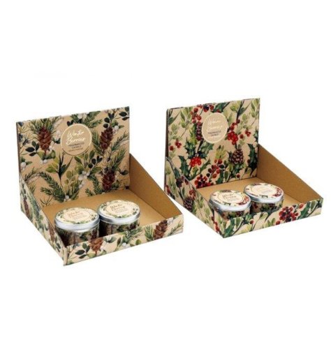 Add warm festive scents to your home this season with this winter berries candle tin