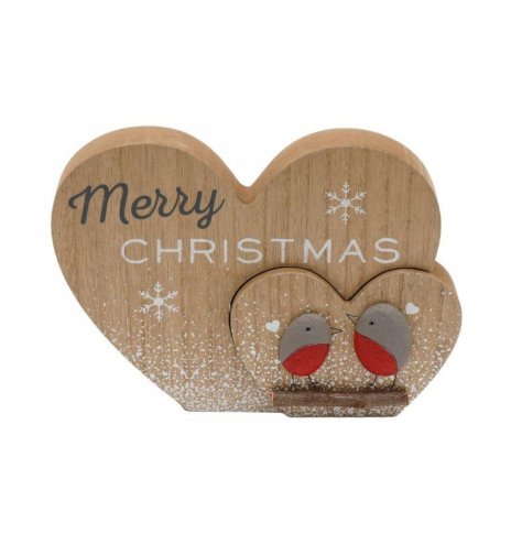 This beautiful wooden heart plaque is the perfect way to say merry Christmas to your family