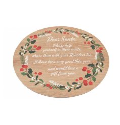 Leave santa and his reindeer there treats on the round treat tray