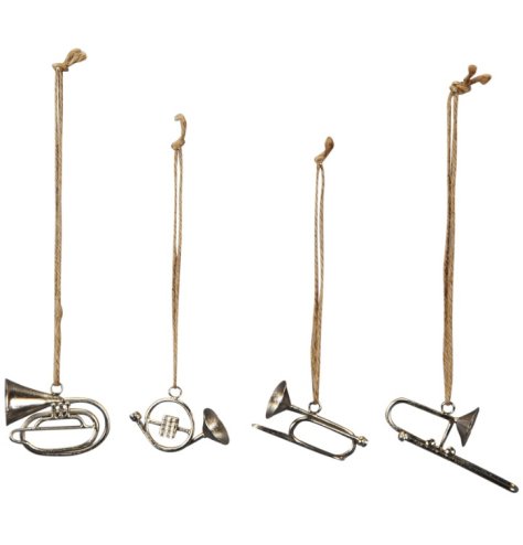 Hanging Instruments - 4 Asst Silver