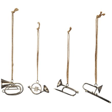 Hanging Instruments - 4 Asst Silver