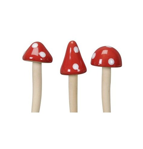 3/A  Standing Red Spot Top Mushroom Deco, 13cm